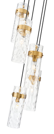 Fontaine 5 Light 14.5" Pendant in Rubbed Brass