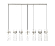 Fontaine 7 Light 56.75" Linear Pendant in Brushed Nickel