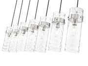 Fontaine 7 Light 56.75" Linear Pendant in Brushed Nickel