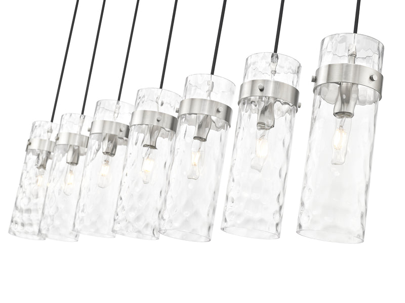 Fontaine 7 Light 56.75" Linear Pendant in Brushed Nickel