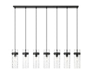 Fontaine 7 Light 56.75" Linear Pendant in Matte Black