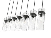 Fontaine 7 Light 56.75" Linear Pendant in Matte Black