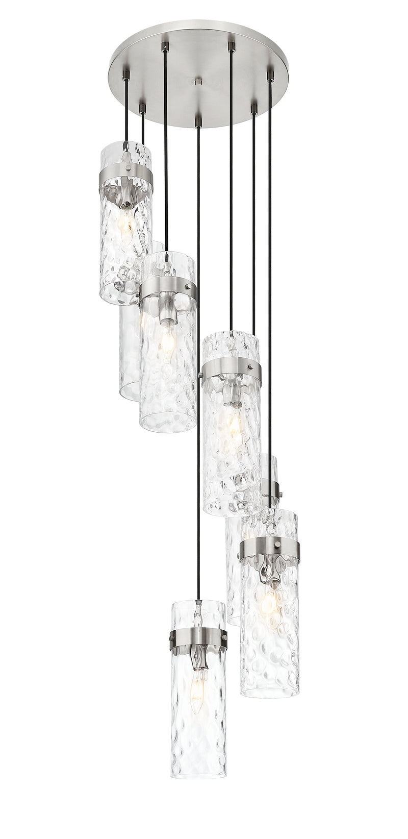 Fontaine 7 Light 19.5" Pendant in Brushed Nickel