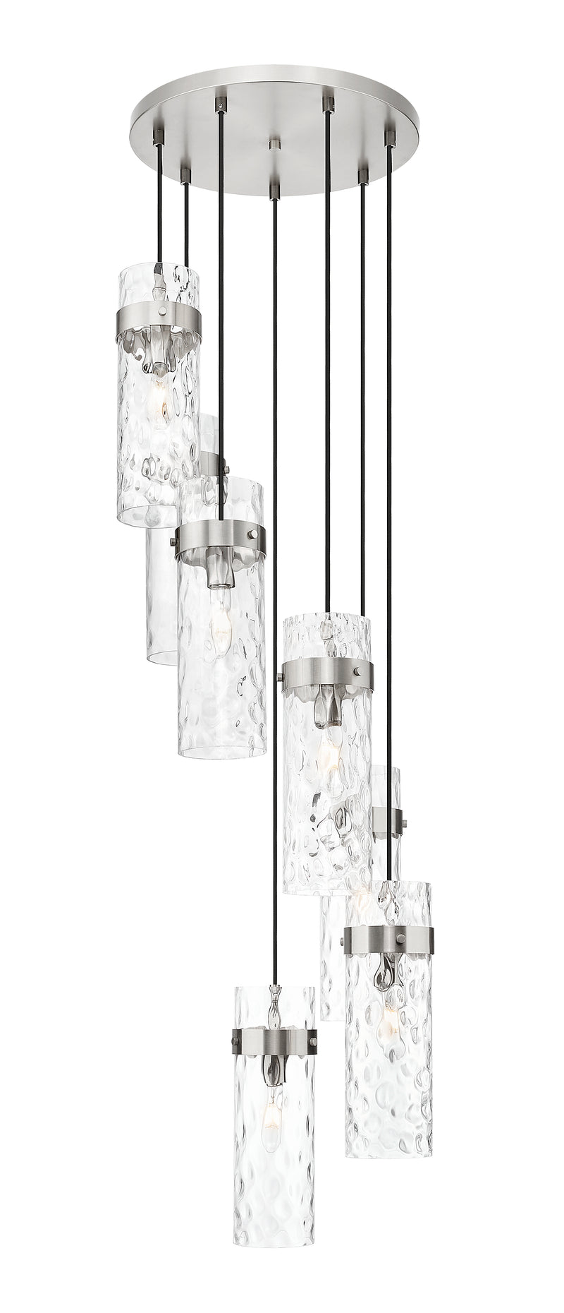 Fontaine 7 Light 19.5" Pendant in Brushed Nickel