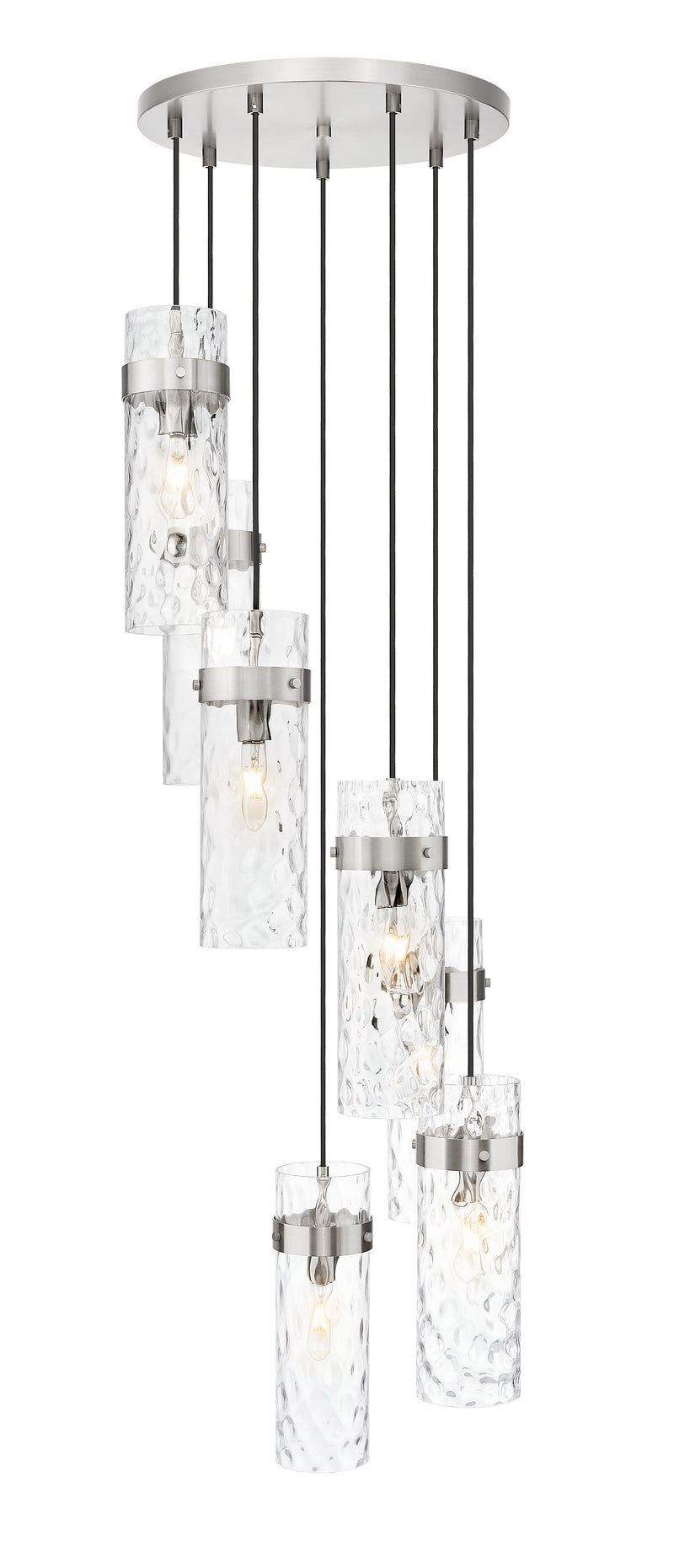 Fontaine 7 Light 19.5" Pendant in Brushed Nickel