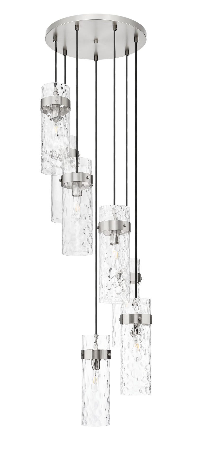 Fontaine 7 Light 19.5" Pendant in Brushed Nickel