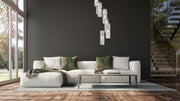 Fontaine 7 Light 19.5" Pendant in Brushed Nickel in a room setting