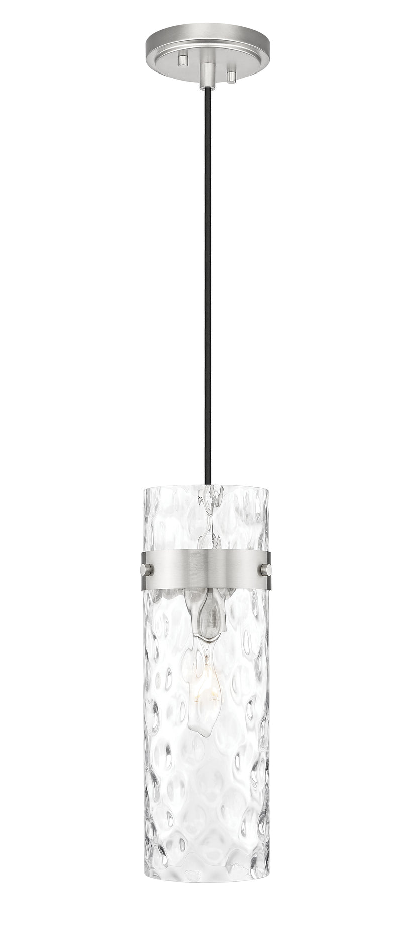 Fontaine 1 Light 5.75" Pendant, Cord Mount in Brushed Nickel