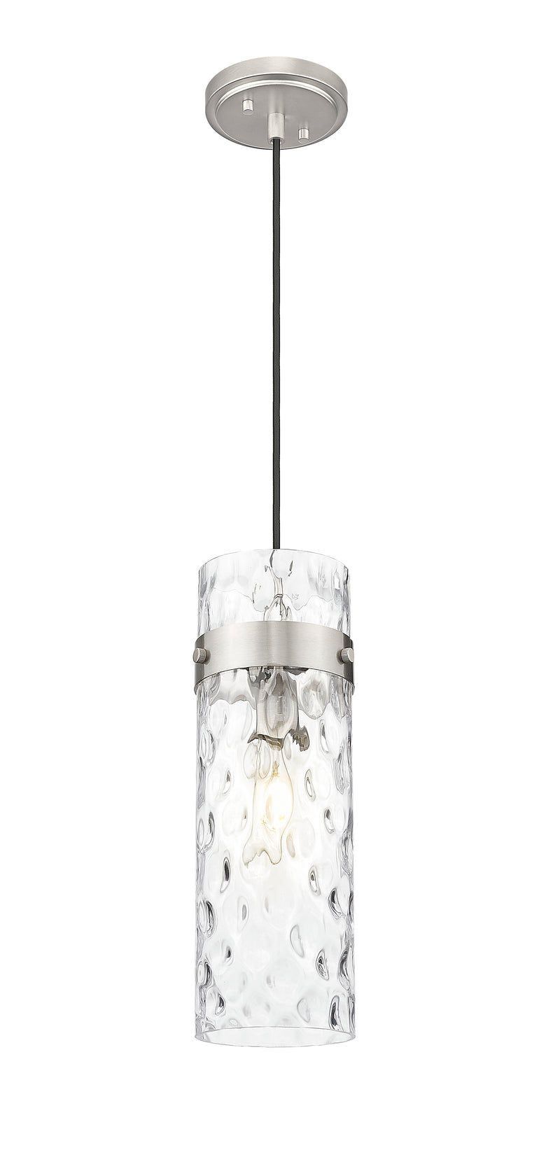 Fontaine 1 Light 5.75" Pendant, Cord Mount in Brushed Nickel