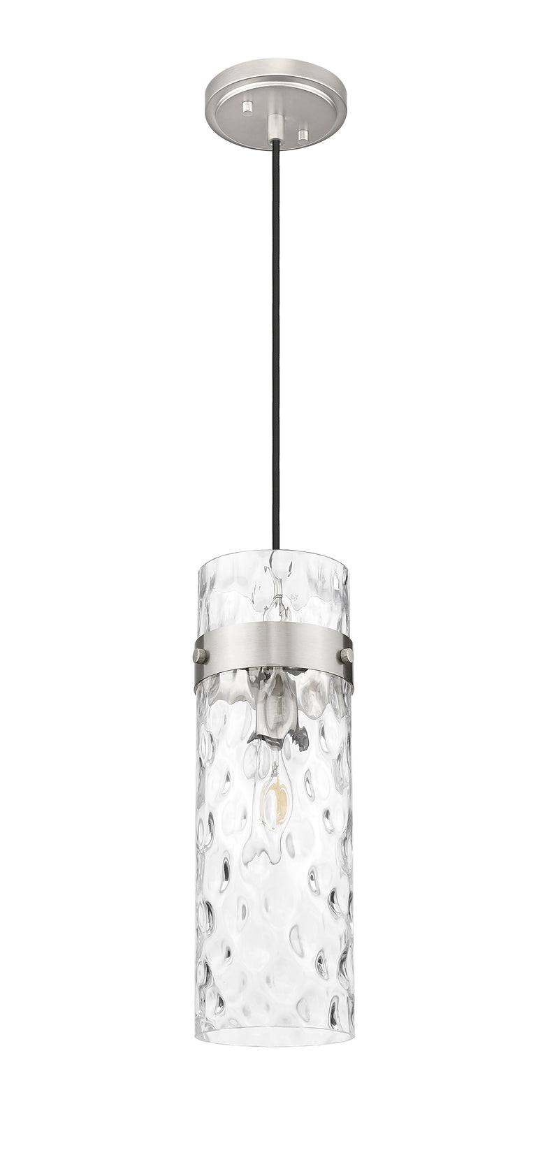 Fontaine 1 Light 5.75" Pendant, Cord Mount in Brushed Nickel