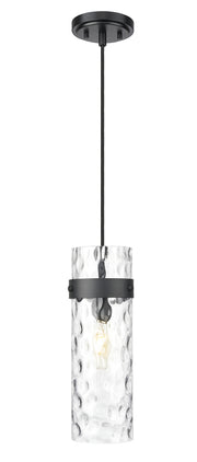 Fontaine 1 Light 5.75" Pendant, Cord Mount in Matte Black