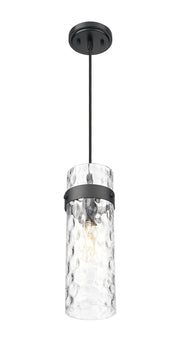 Fontaine 1 Light 5.75" Pendant, Cord Mount in Matte Black
