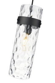 Fontaine 1 Light 5.75" Pendant, Cord Mount in Matte Black