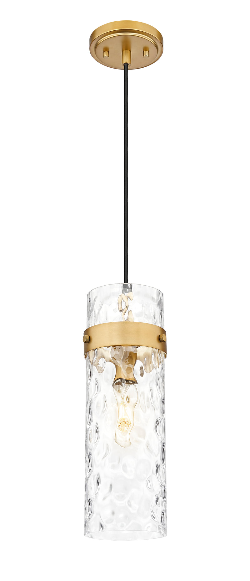 Fontaine 1 Light 5.75" Pendant, Cord Mount in Rubbed Brass