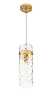 Fontaine 1 Light 5.75" Pendant, Cord Mount in Rubbed Brass