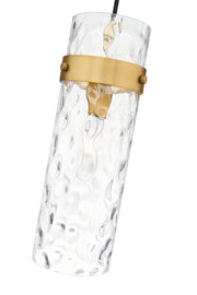Fontaine 1 Light 5.75" Pendant, Cord Mount in Rubbed Brass