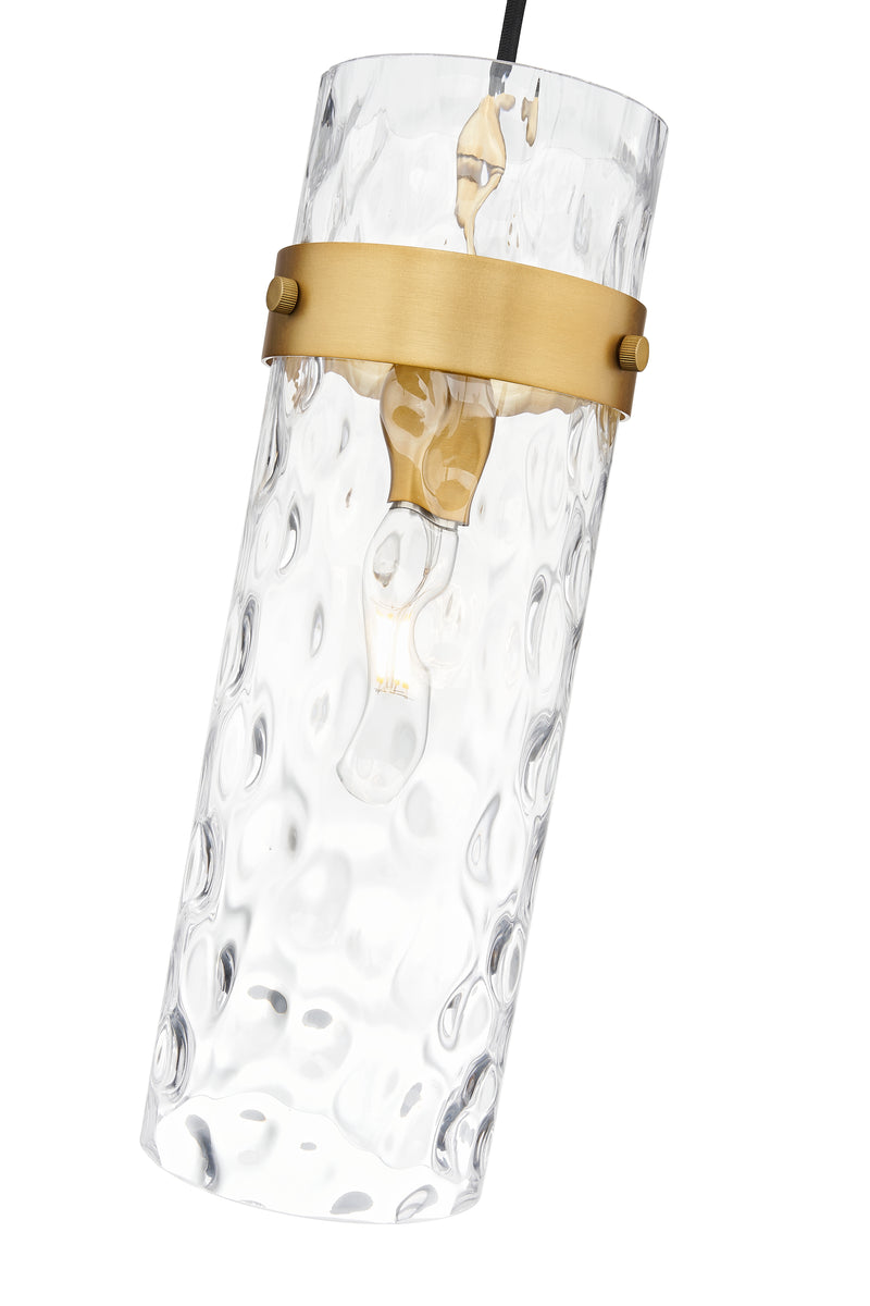 Fontaine 1 Light 5.75" Pendant, Cord Mount in Rubbed Brass