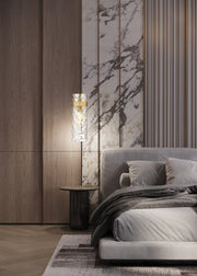 Fontaine 1 Light 5.75" Pendant, Cord Mount in Rubbed Brass in a room setting