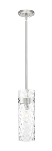 Fontaine 1 Light 5.75" Pendant, Rod Mount in Brushed Nickel