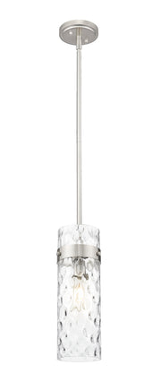 Fontaine 1 Light 5.75" Pendant, Rod Mount in Brushed Nickel