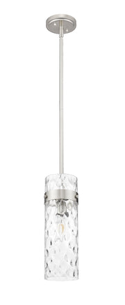 Fontaine 1 Light 5.75" Pendant, Rod Mount in Brushed Nickel