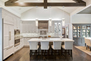 Fontaine 1 Light 5.75" Pendant, Rod Mount in Brushed Nickel in a room setting