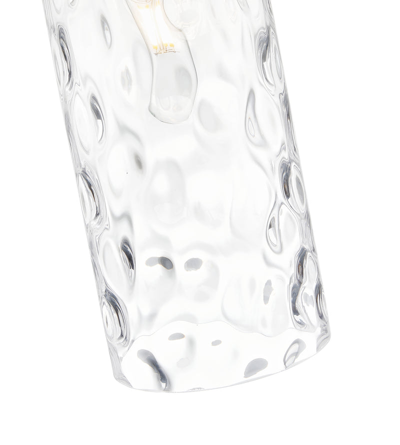 Fontaine 1 Light 5.75" Pendant, Rod Mount in Rubbed Brass
