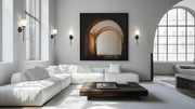 Oren 1 Light 5.25" Wall Sconce in Matte Black in a room setting