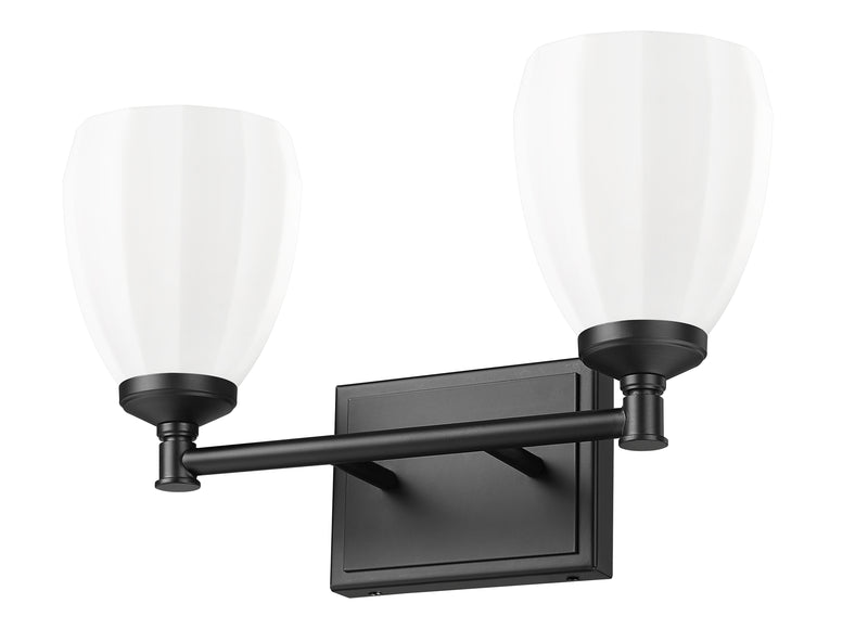 Oren 2 Light 16" Vanity in Matte Black