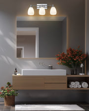 Oren 3 Light 24" Vanity in Chrome in a room setting