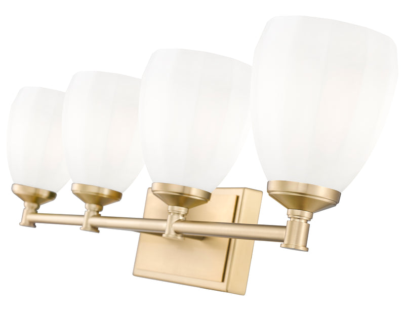 Oren 4 Light 31" Vanity in Modern Gold