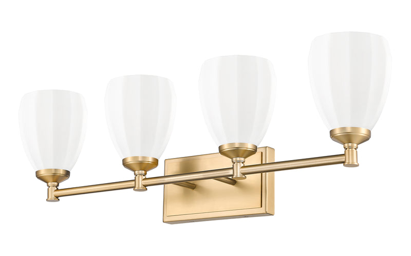 Oren 4 Light 31" Vanity in Modern Gold