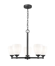Oren 5 Light 25" Chandelier in Matte Black