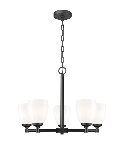 Oren 5 Light 25" Chandelier in Matte Black