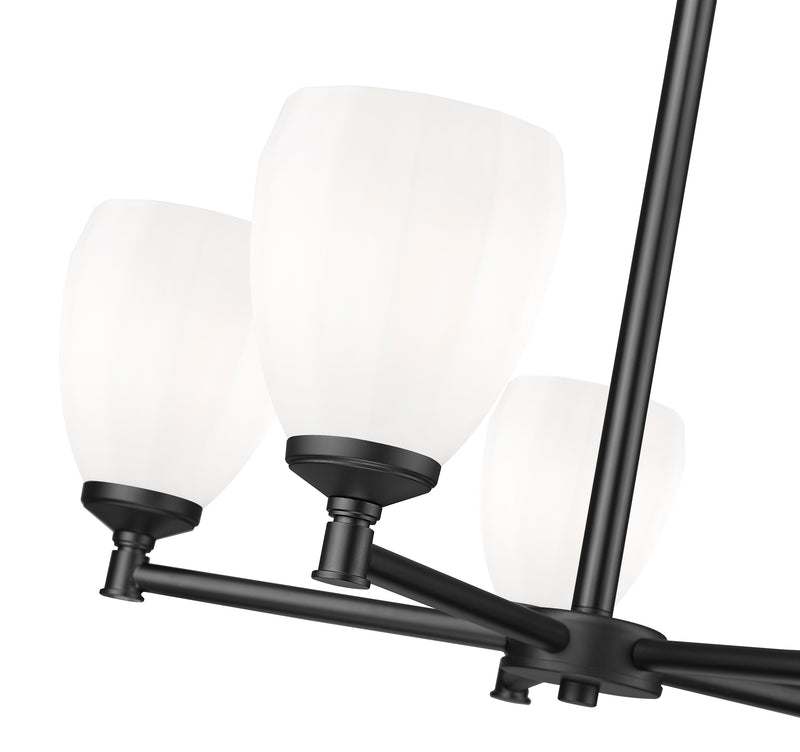 Oren 5 Light 25" Chandelier in Matte Black