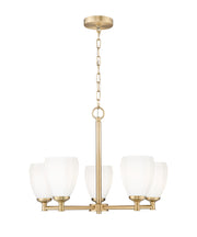 Oren 5 Light 25" Chandelier in Modern Gold