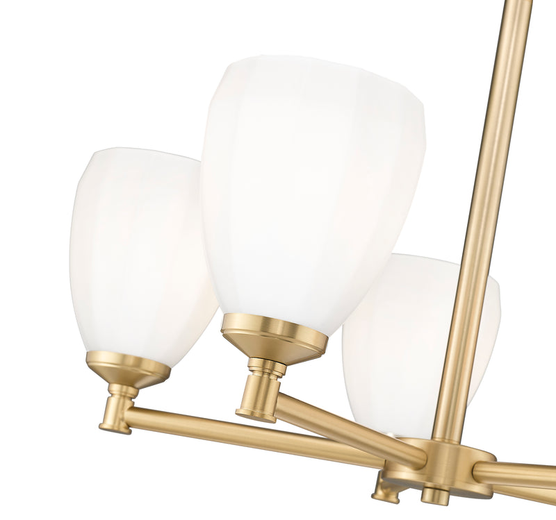 Oren 5 Light 25" Chandelier in Modern Gold