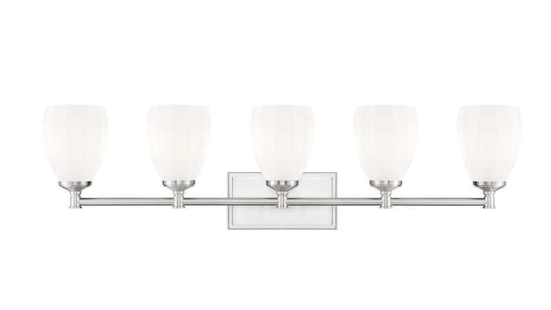 Oren 5 Light 38" Vanity in Brushed Nickel
