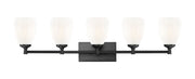Oren 5 Light 38" Vanity in Matte Black