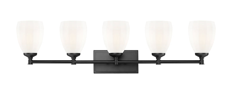 Oren 5 Light 38" Vanity in Matte Black