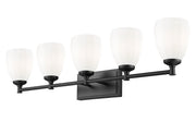 Oren 5 Light 38" Vanity in Matte Black