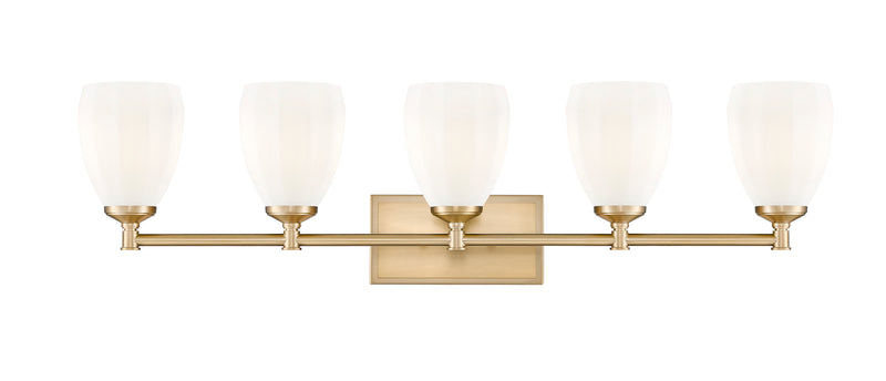 Oren 5 Light 38" Vanity in Modern Gold