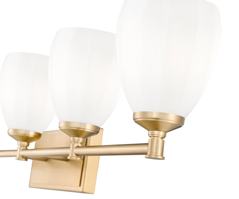 Oren 5 Light 38" Vanity in Modern Gold