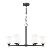Oren 6 Light 32" Chandelier in Matte Black