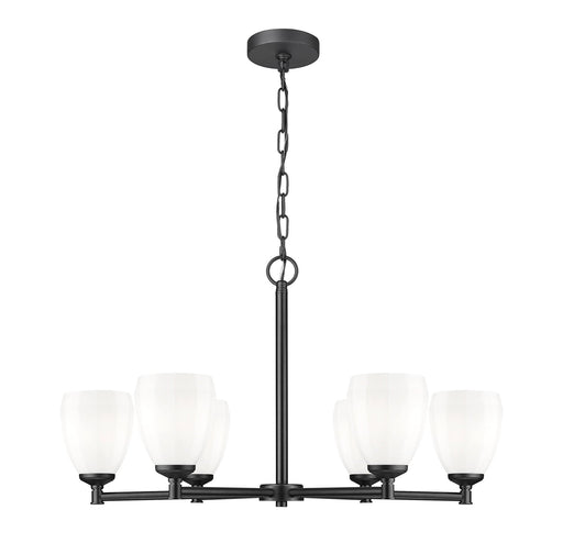 Oren 6 Light 32" Chandelier in Matte Black