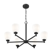 Oren 6 Light 32" Chandelier in Matte Black