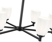 Oren 6 Light 32" Chandelier in Matte Black