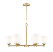 Oren 6 Light 32" Chandelier in Modern Gold