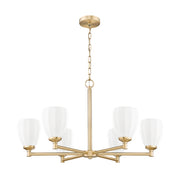 Oren 6 Light 32" Chandelier in Modern Gold