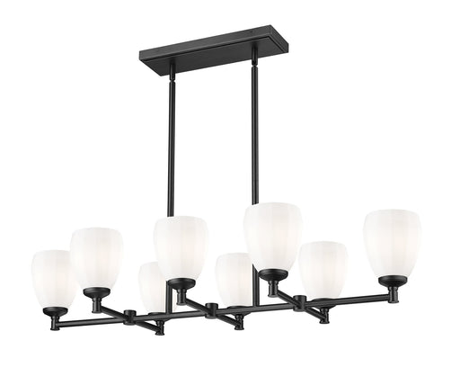 Oren 8 Light 41.75" Linear Pendant in Matte Black